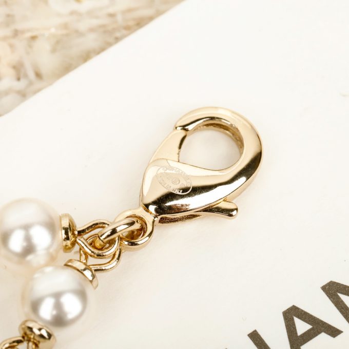 C Double Pearl Rainbow Diamond Necklace