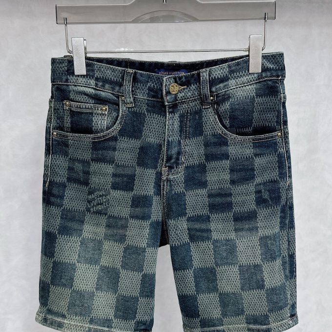 new tide men's fashion casual denim shorts