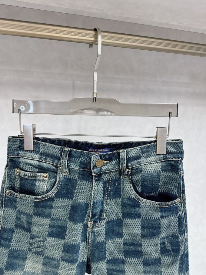 new tide men's fashion casual denim shorts