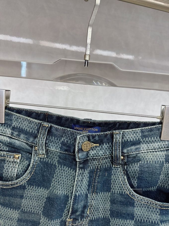new tide men's fashion casual denim shorts