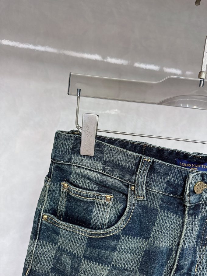 new tide men's fashion casual denim shorts