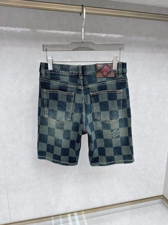 new tide men's fashion casual denim shorts