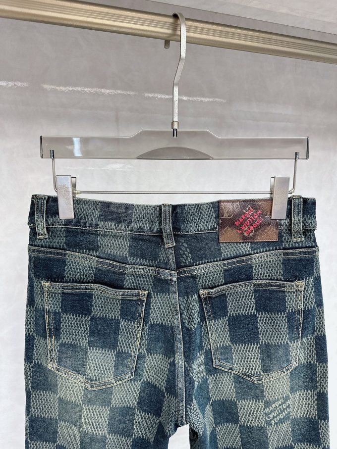 new tide men's fashion casual denim shorts