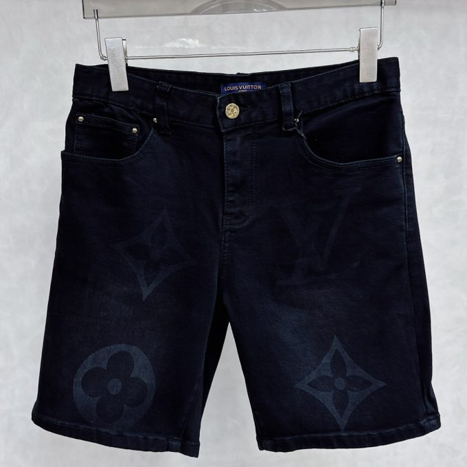 new tide men's fashion casual denim shorts