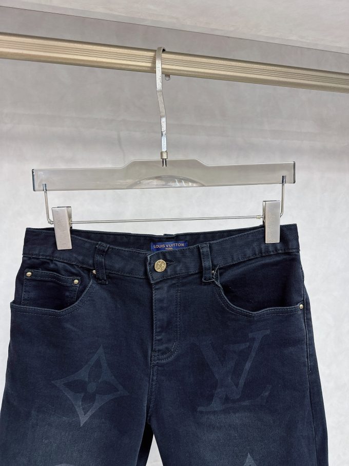 new tide men's fashion casual denim shorts