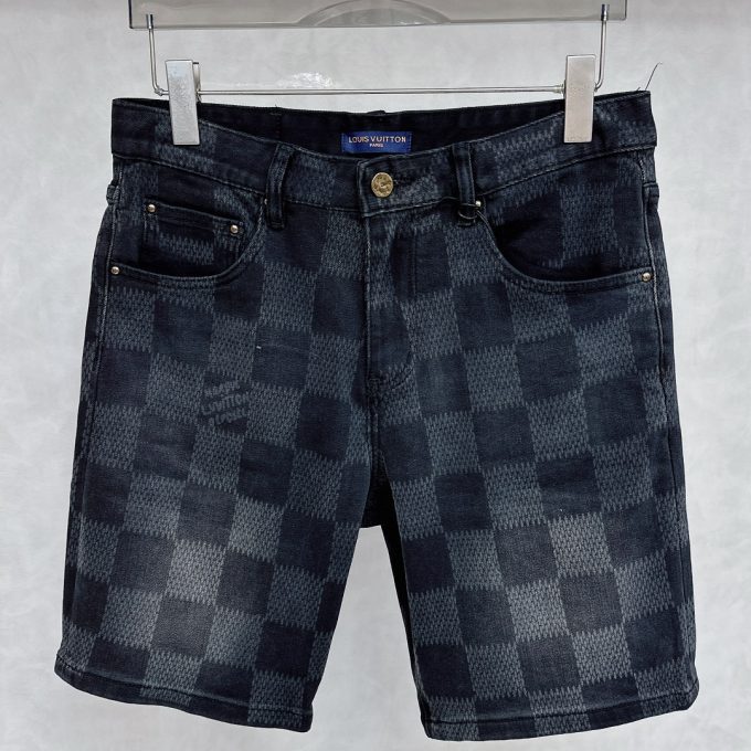 new tide men's fashion casual denim shorts