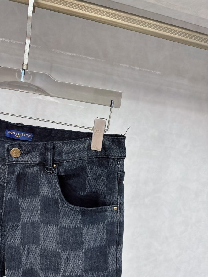new tide men's fashion casual denim shorts