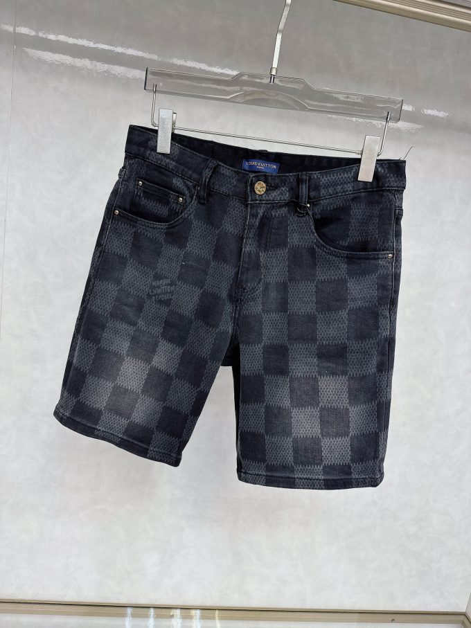 new tide men's fashion casual denim shorts