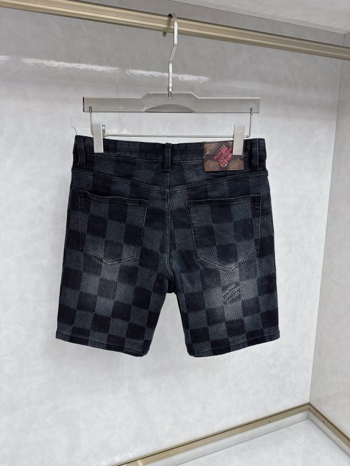 new tide men's fashion casual denim shorts