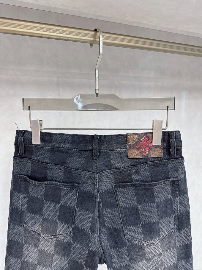 new tide men's fashion casual denim shorts