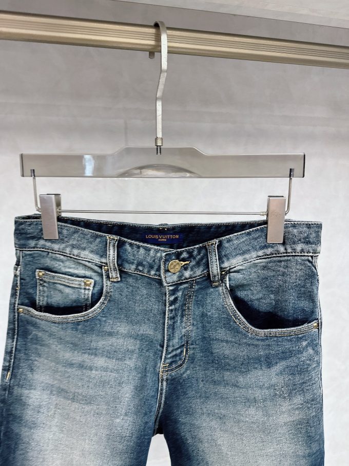 new tide men's fashion casual denim trousers