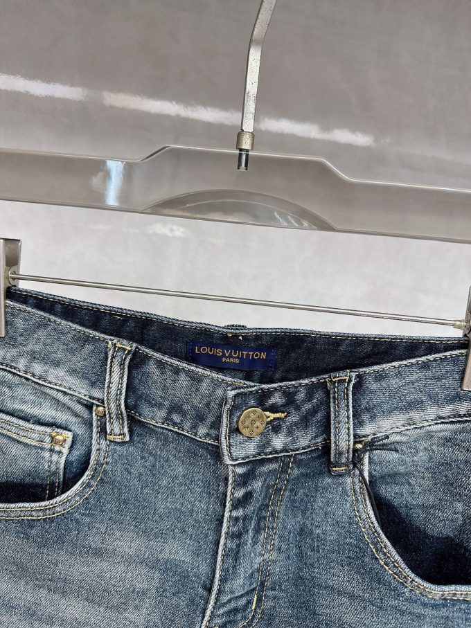 new tide men's fashion casual denim trousers