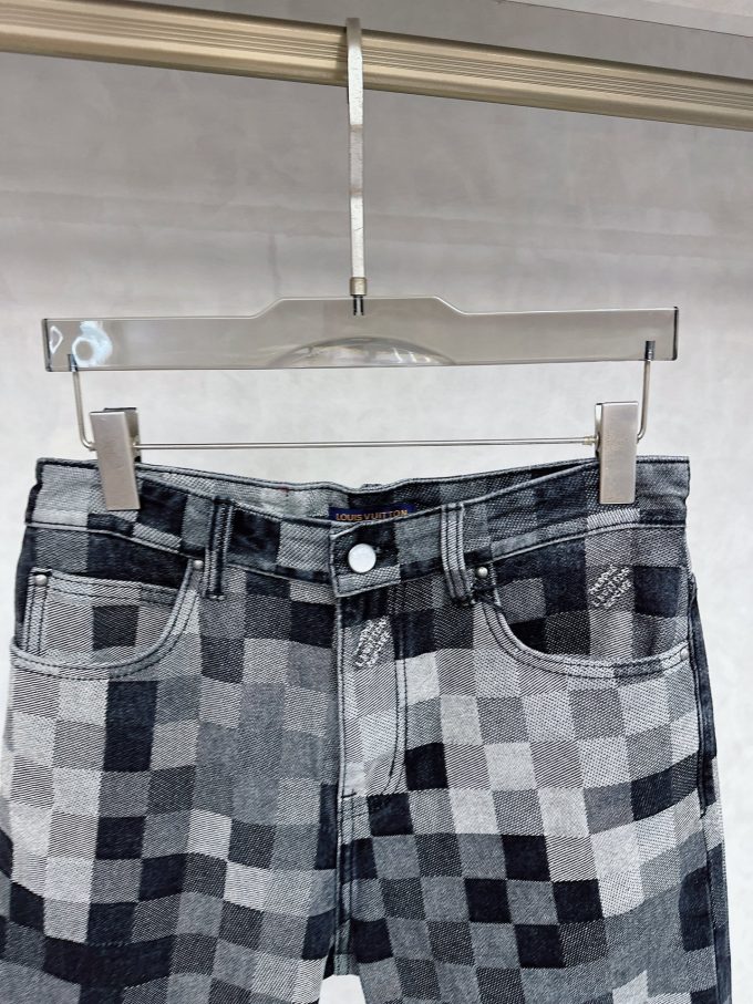 new tide men's fashion casual denim shorts