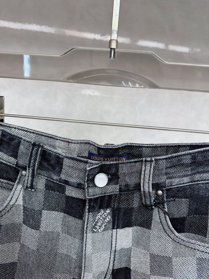 new tide men's fashion casual denim shorts