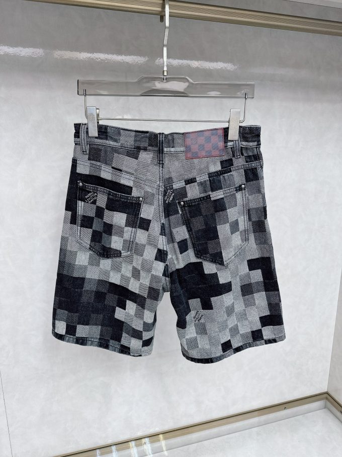 new tide men's fashion casual denim shorts