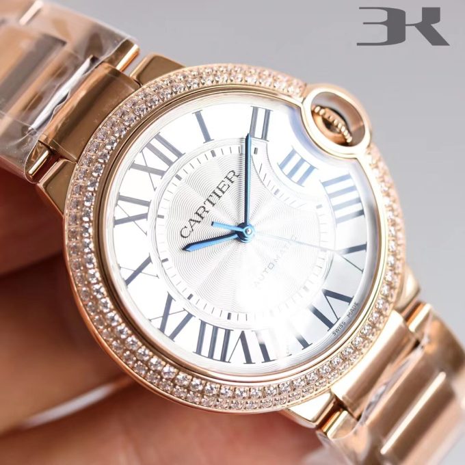 C t double row diamond ring rose gold balloon