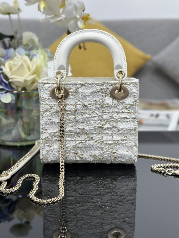 Three Compartment Tweed White