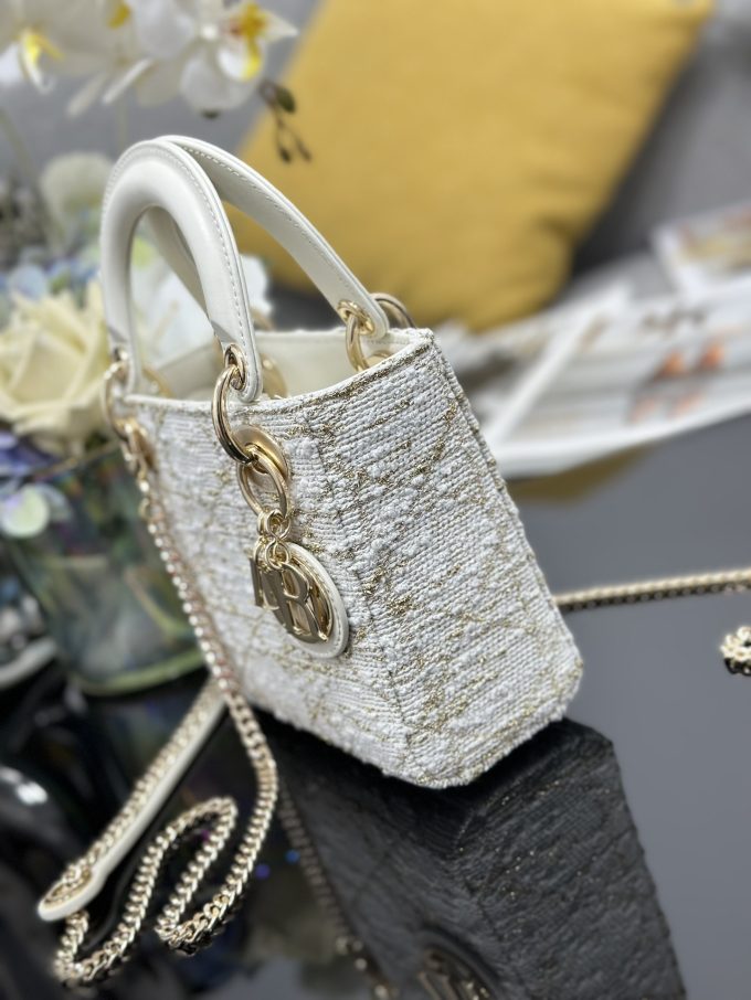Three Compartment Tweed White