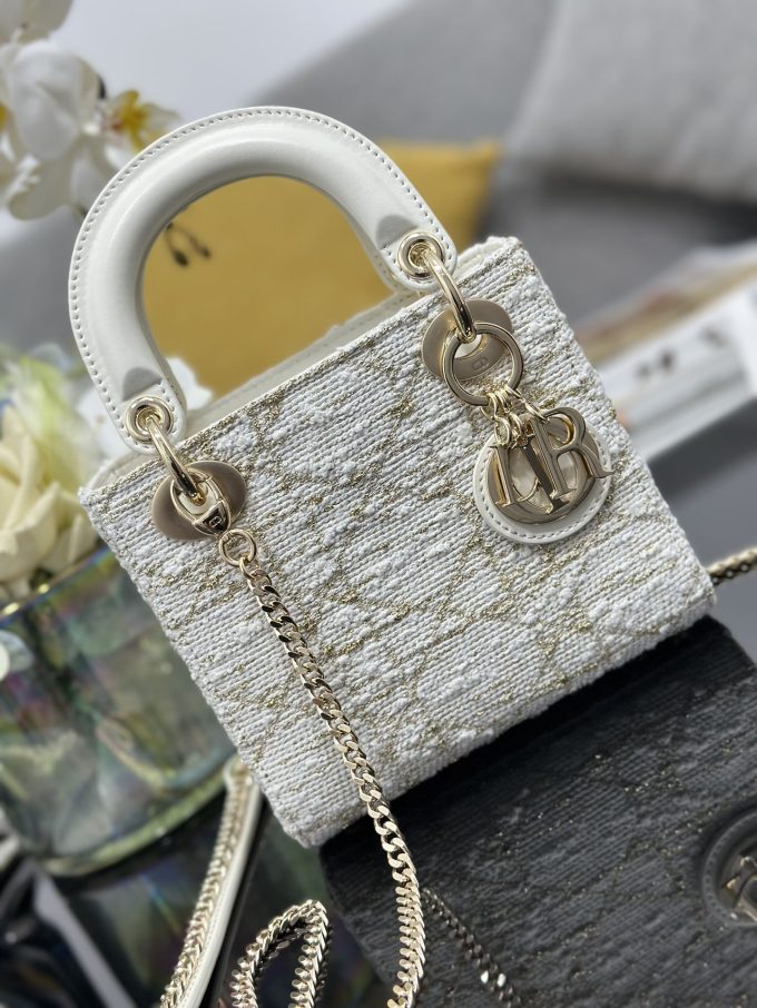 Three Compartment Tweed White