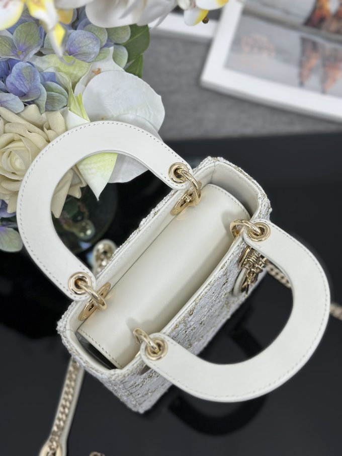 Three Compartment Tweed White