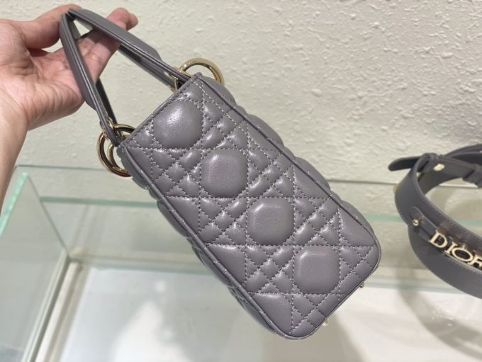 Princess Di Four Compartment Gold Clasp Iron Grey