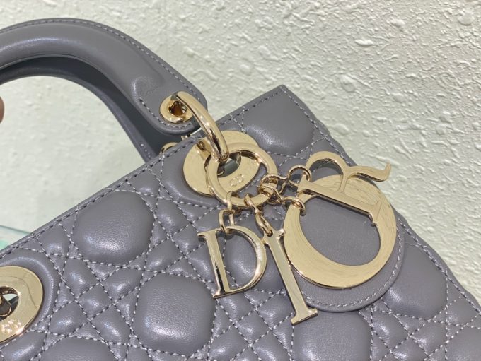 Princess Di Four Compartment Gold Clasp Iron Grey