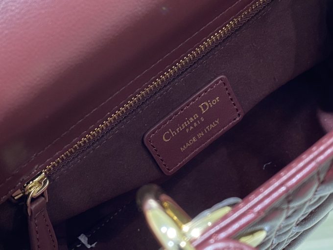 Princess Di Four Compartment Gold Clasp Burgundy Colour