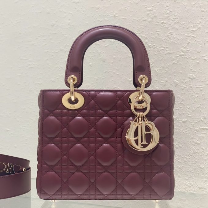 Princess Di Four Compartment Gold Clasp Burgundy Colour