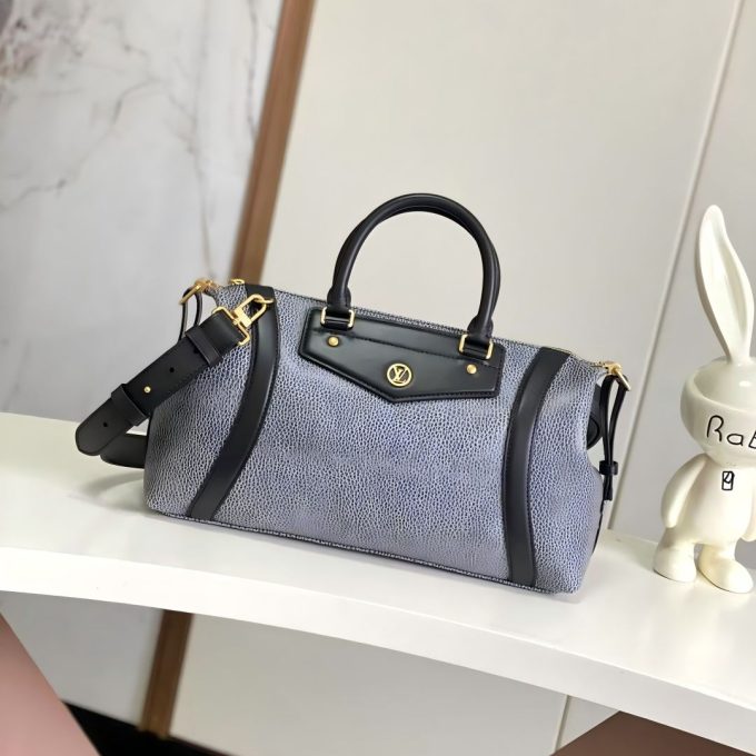 Medium bag in grey and blue