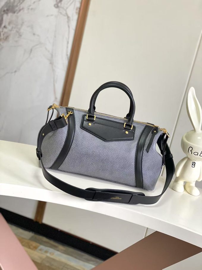 Medium bag in grey and blue