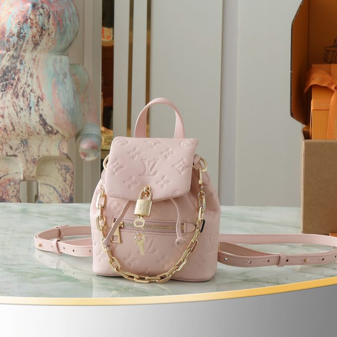 Pink Full leather embossed