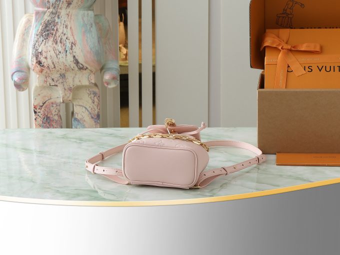 Pink Full leather embossed