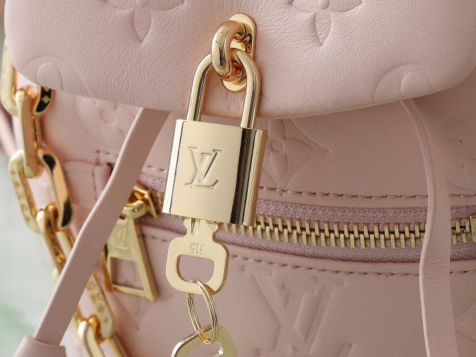 Pink Full leather embossed