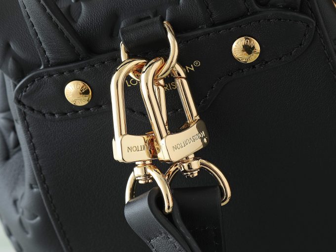 Black Full leather embossed