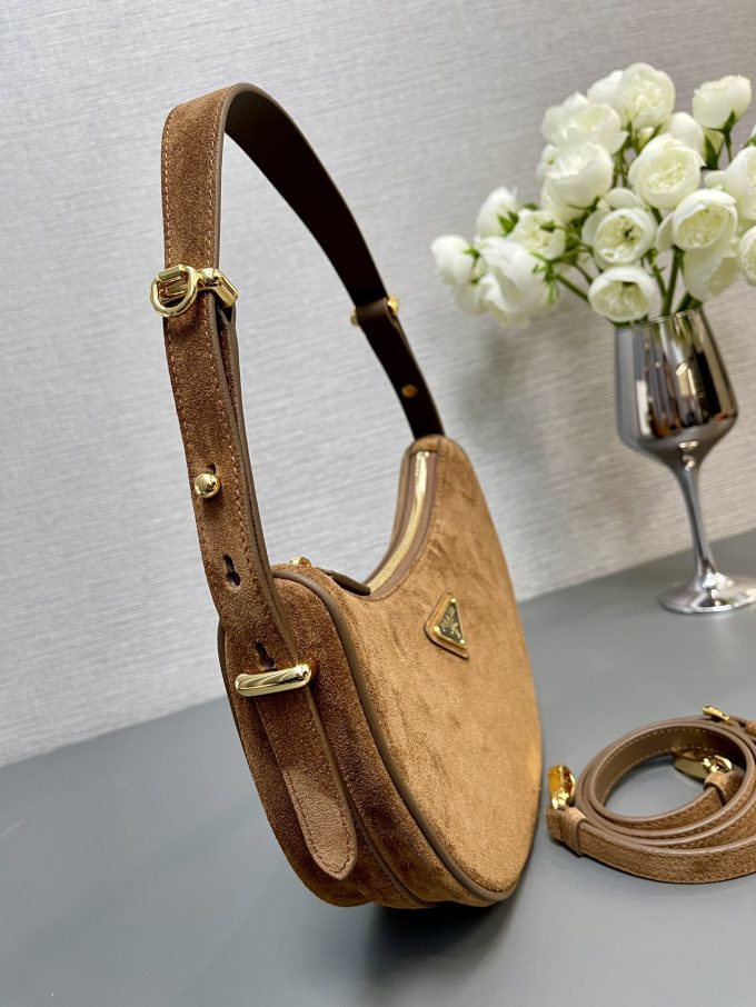 Large matte leather Moon handbag