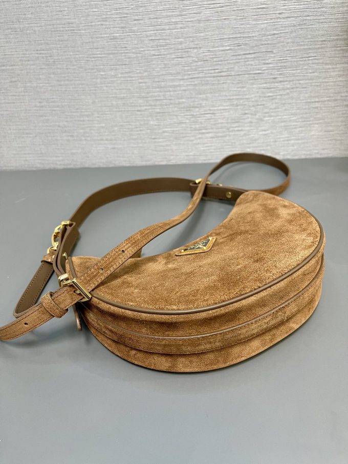 Large matte leather Moon handbag