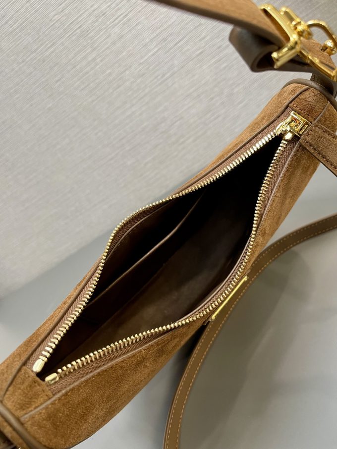 Large matte leather Moon handbag