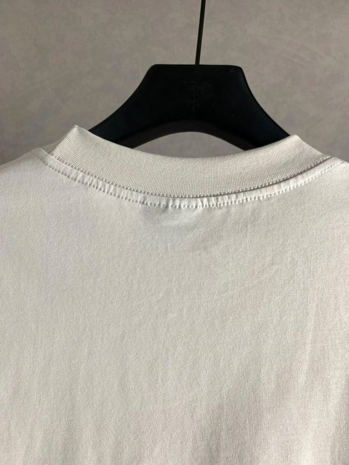 High qualityGradient logo letter round-neck short-sleeved T-shirt