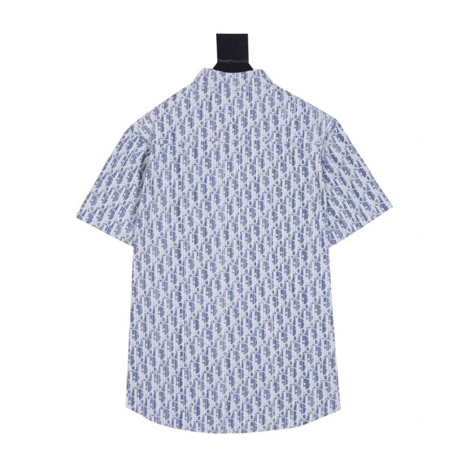 logo jacquard denim shirt