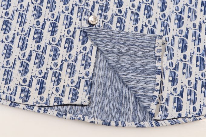 logo jacquard denim shirt