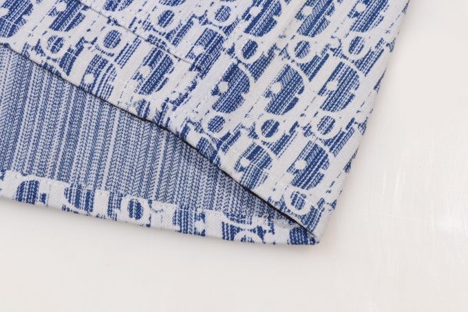 logo jacquard denim shirt