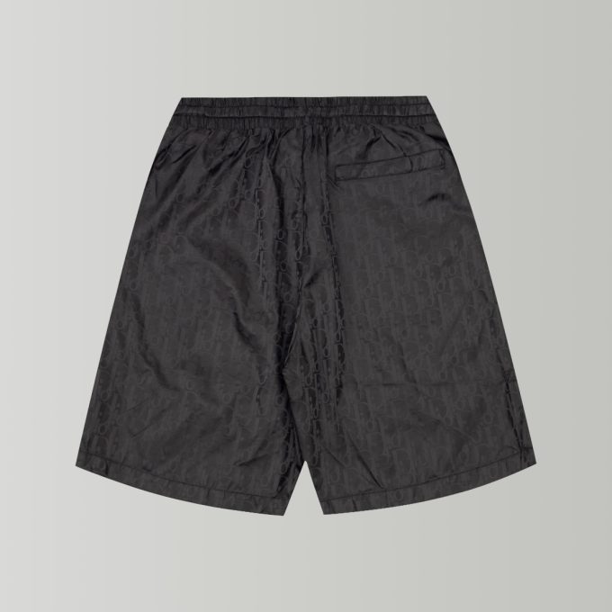 Oblique printed drawstring shorts