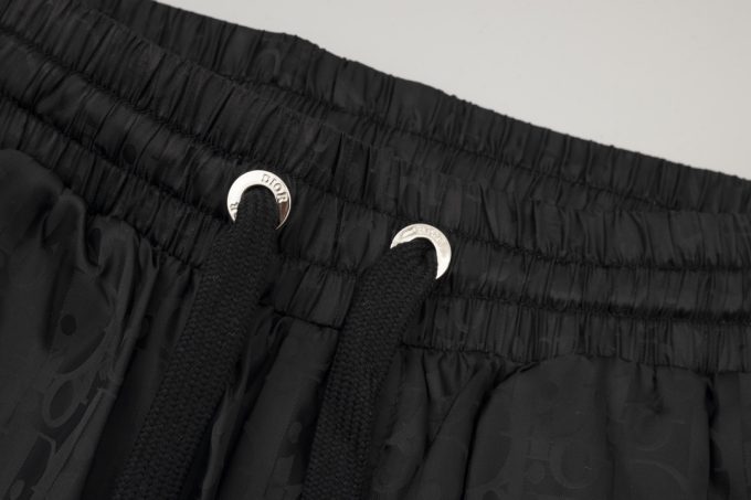 Oblique printed drawstring shorts