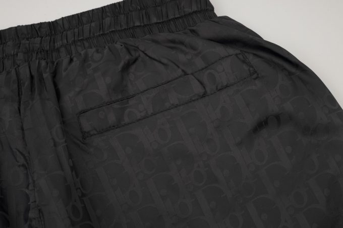 Oblique printed drawstring shorts