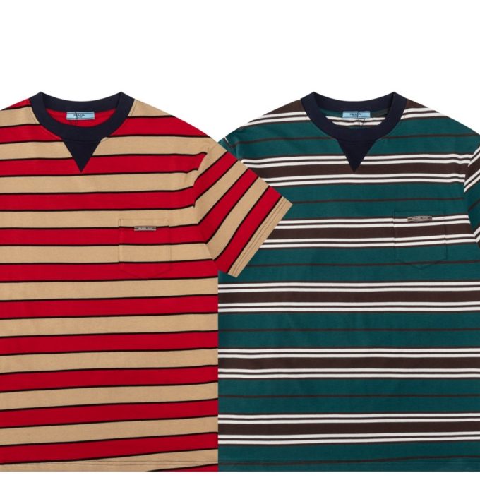 Color-blocking short-sleeved T-shirt