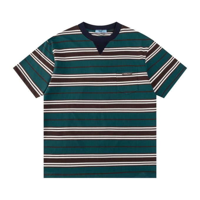 Color-blocking short-sleeved T-shirt