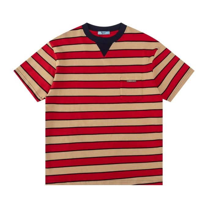 Color-blocking short-sleeved T-shirt