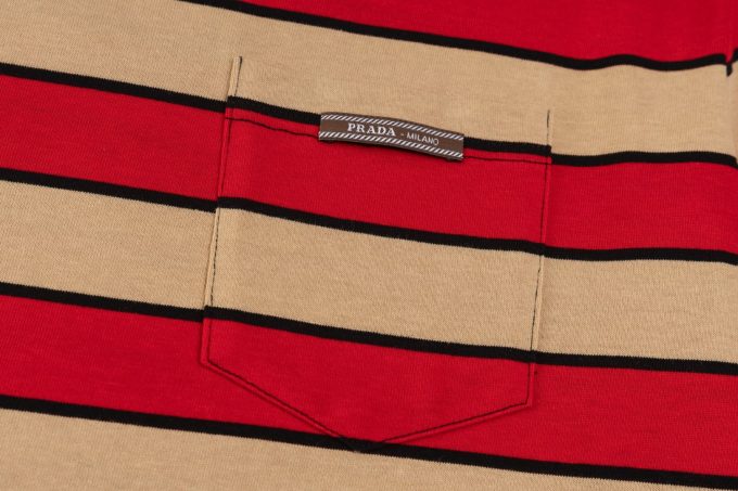 Color-blocking short-sleeved T-shirt