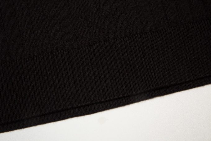 Knitted elastic lapel T-shirt