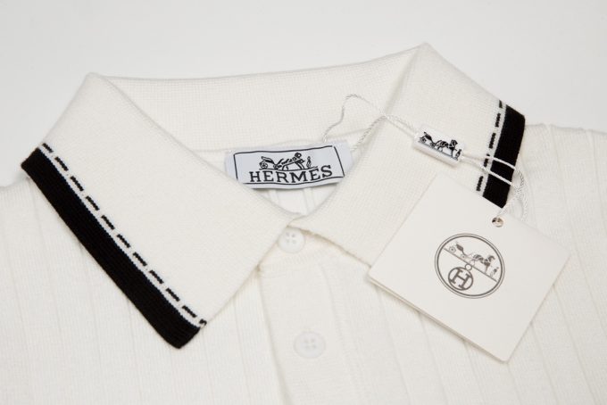 Knitted elastic lapel T-shirt